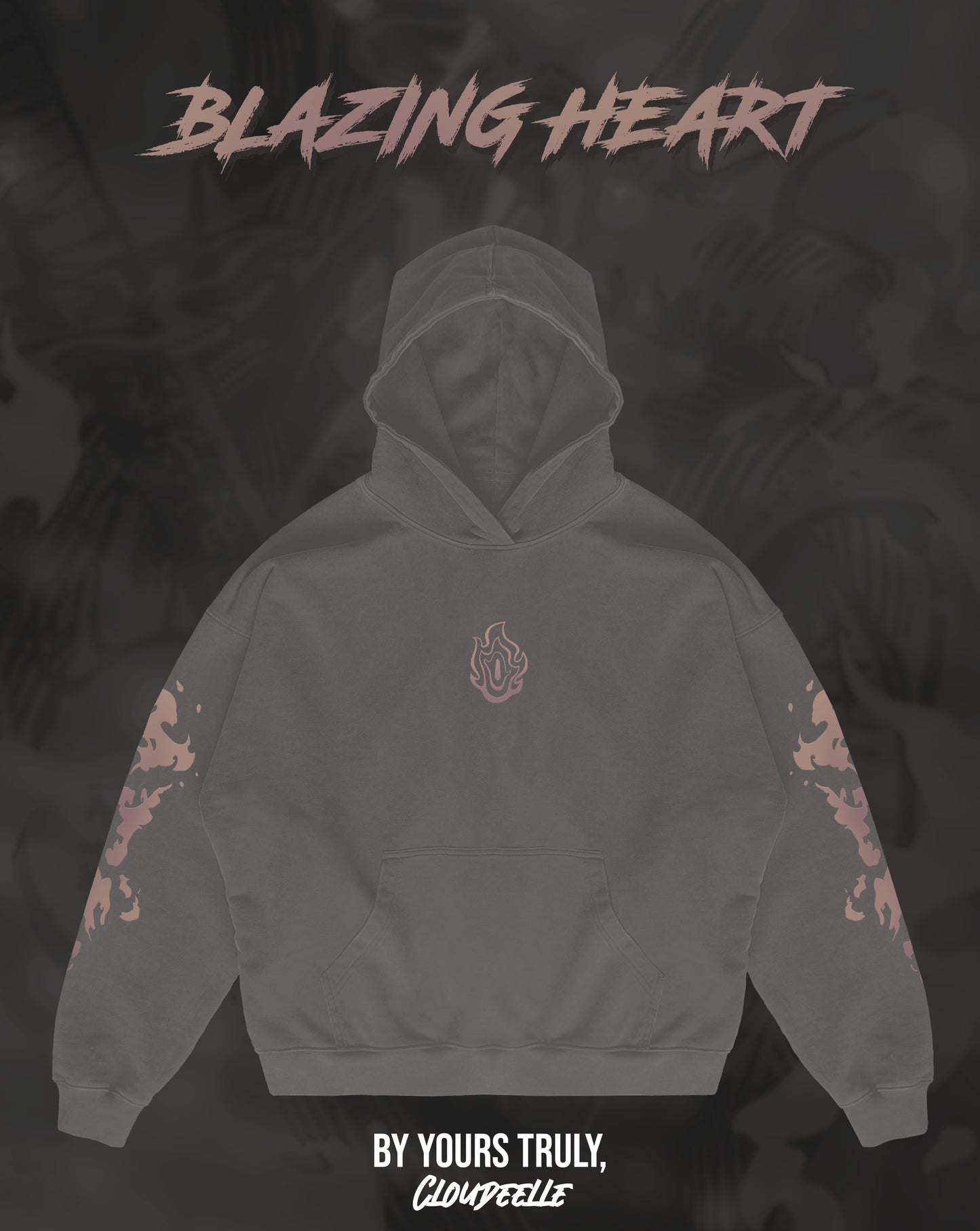 "Blazing Heart" - Oversized Hoodie