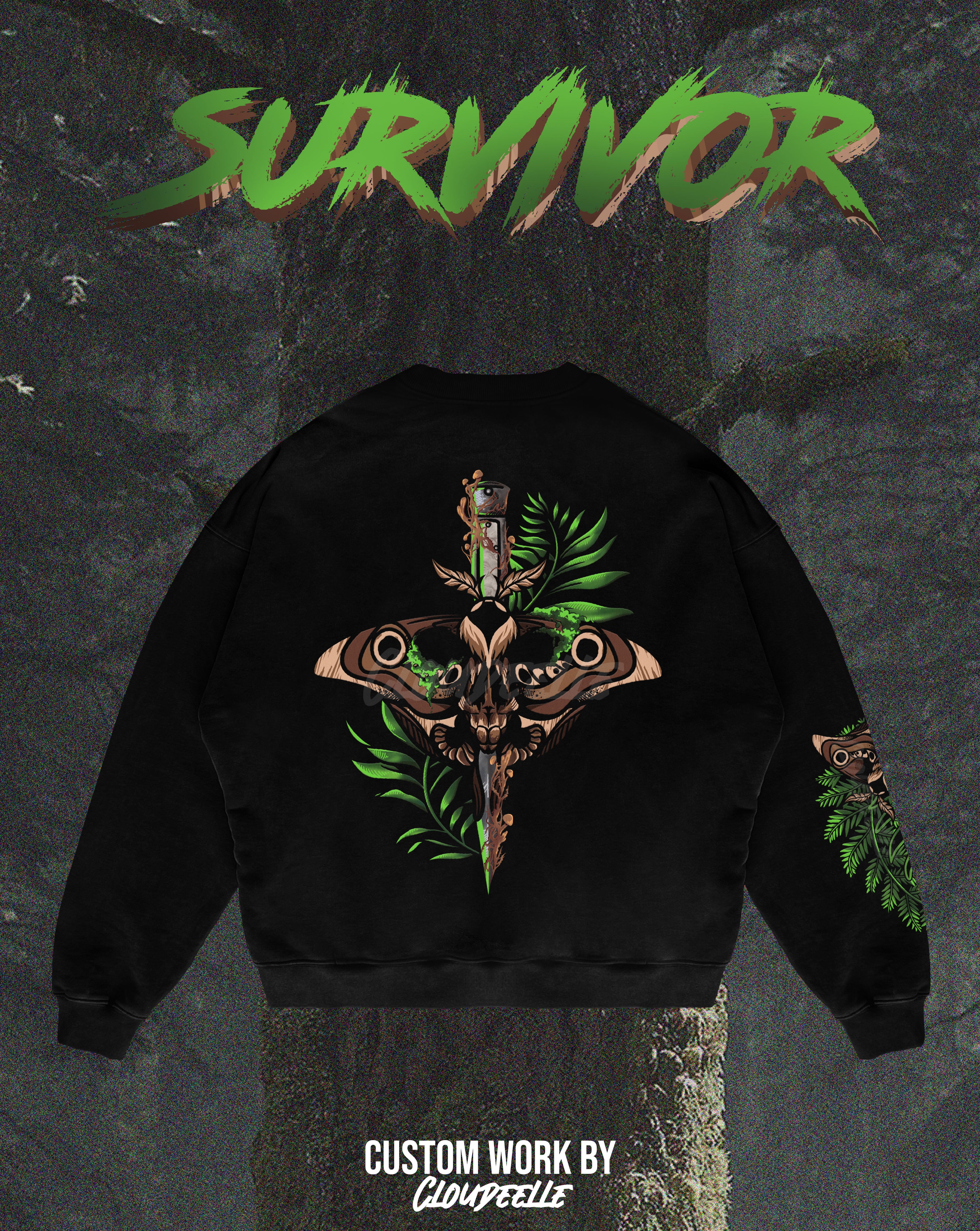 "Survivor" - Oversized Crewneck