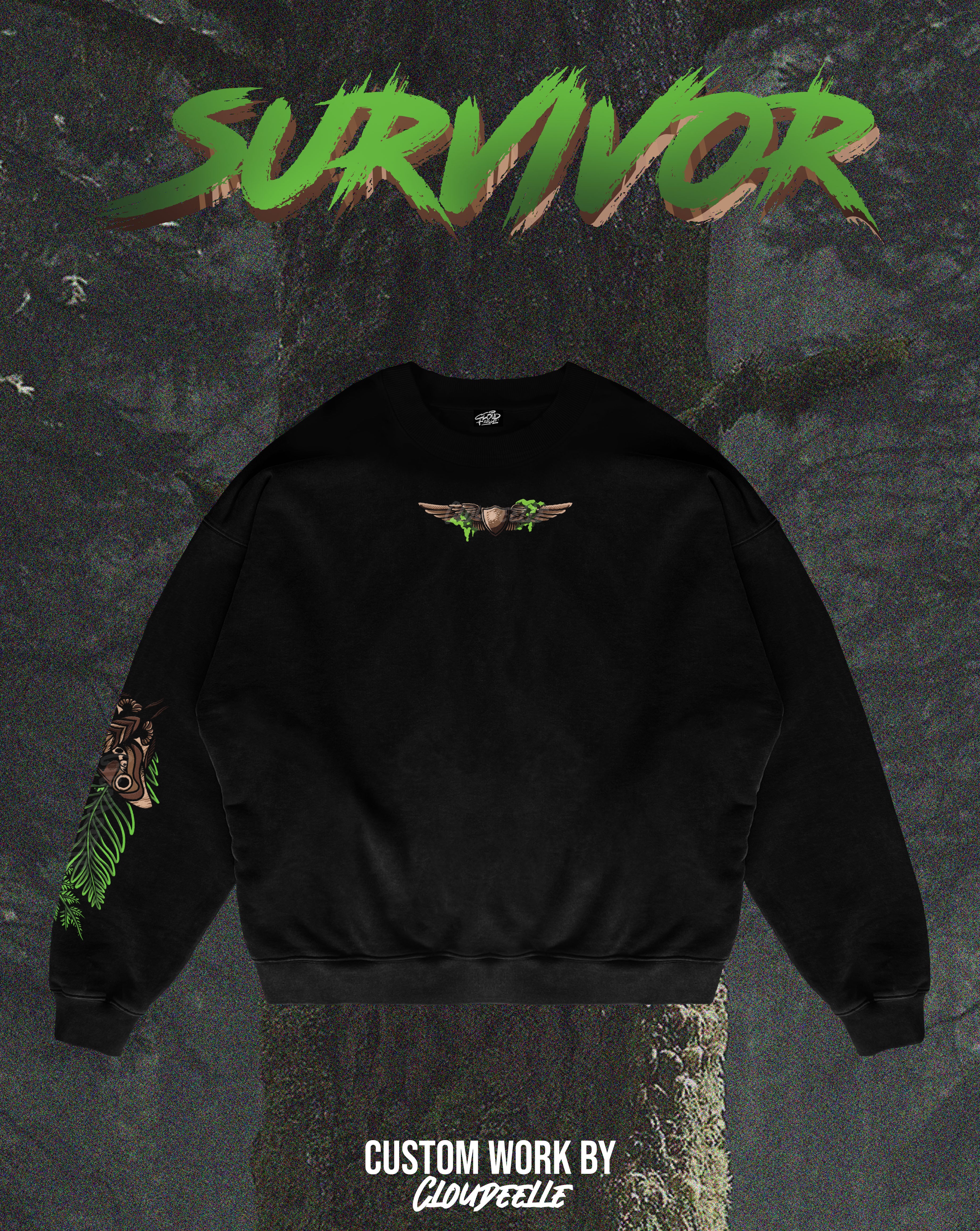 "Survivor" - Oversized Crewneck