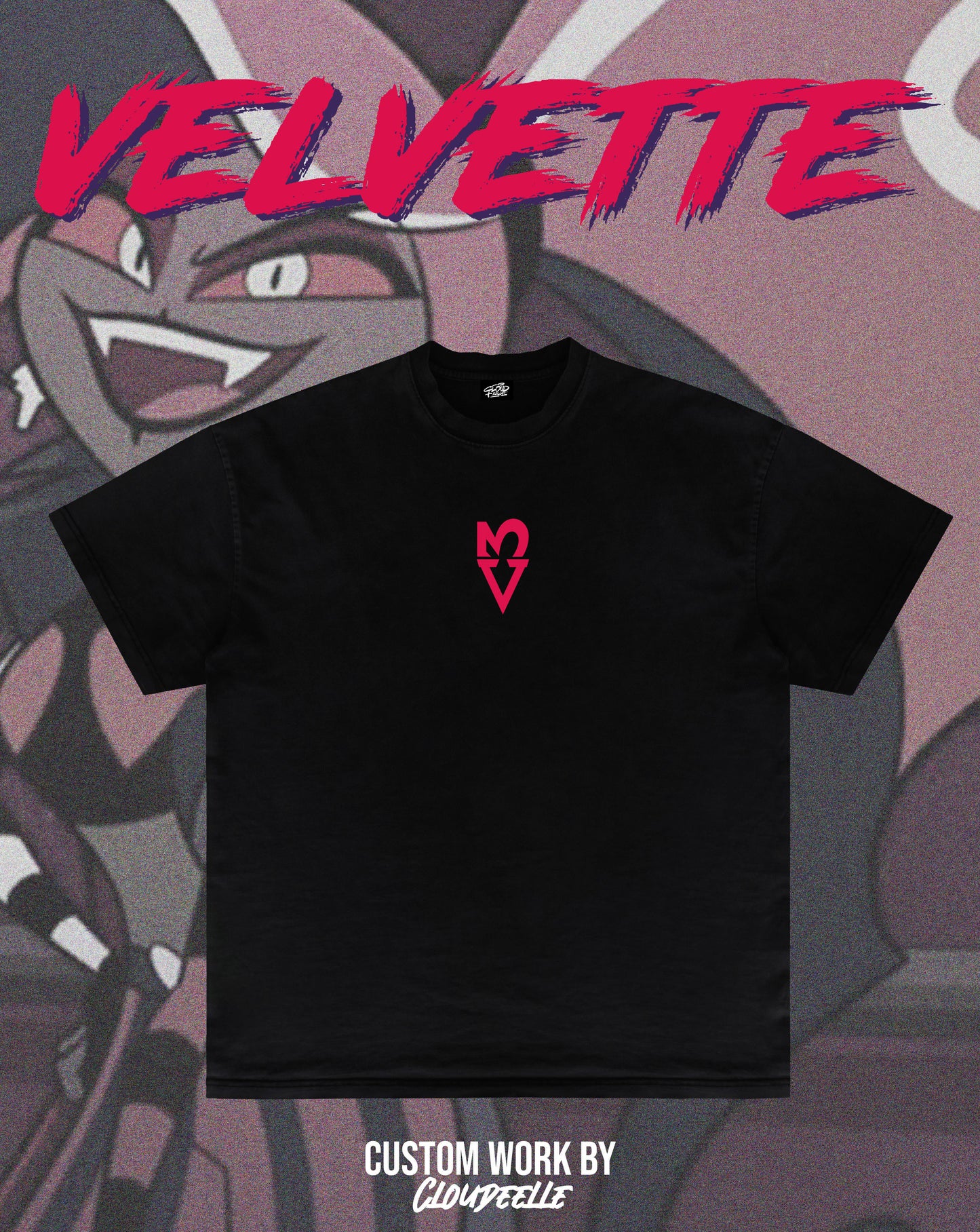 "Velvette" - Oversized Tee