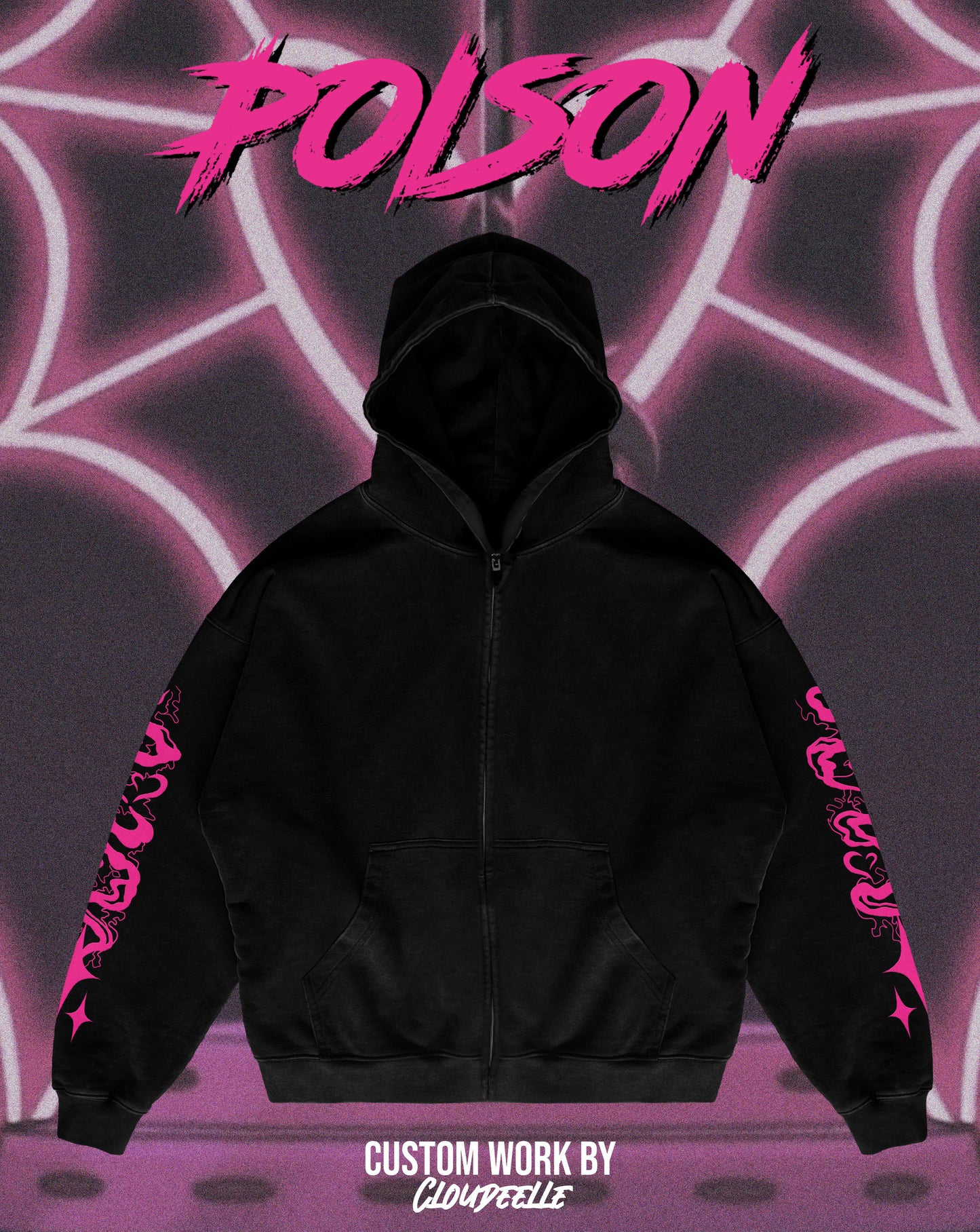 "Poison" - Oversized ZIP-UP Hoodie
