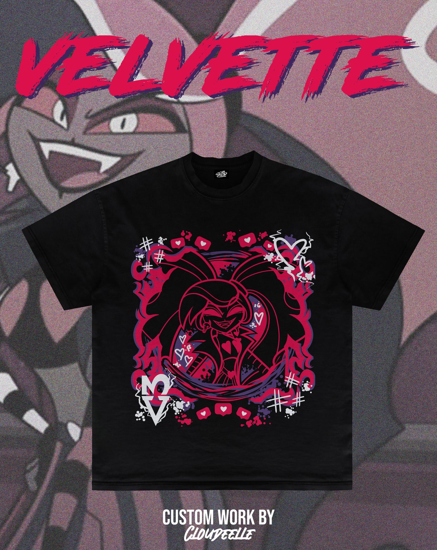 "Velvette" - Oversized Tee