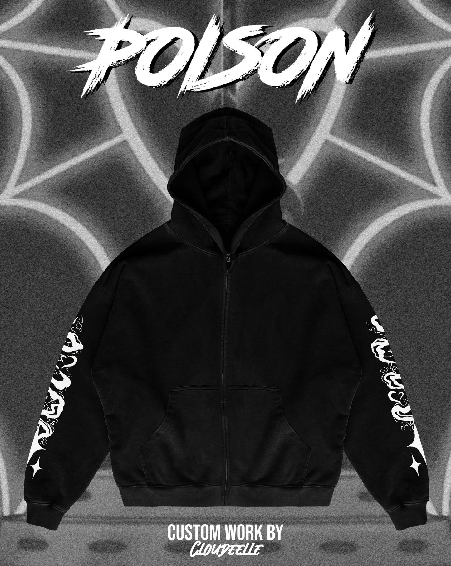 "Poison" - Oversized ZIP-UP Hoodie