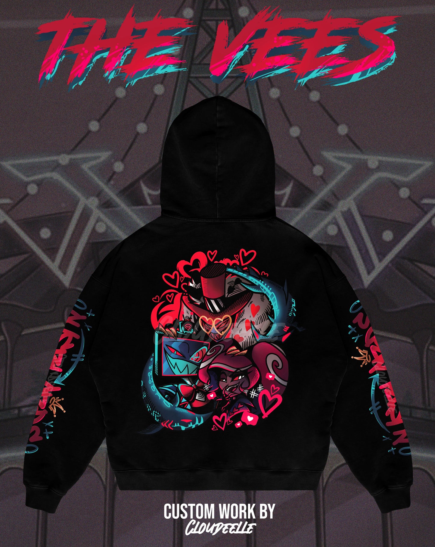 "The Vees" - Oversized ZIP-UP Hoodie
