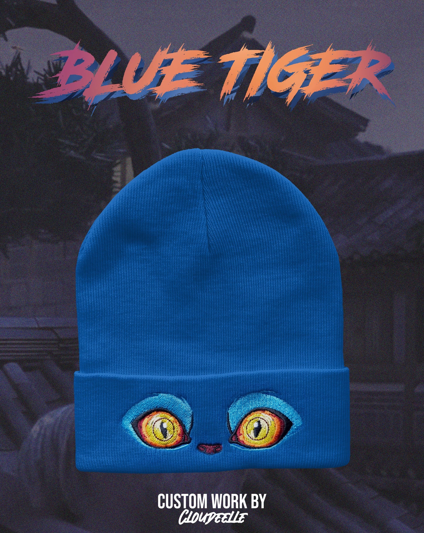 "Blue Tiger" - Beanie