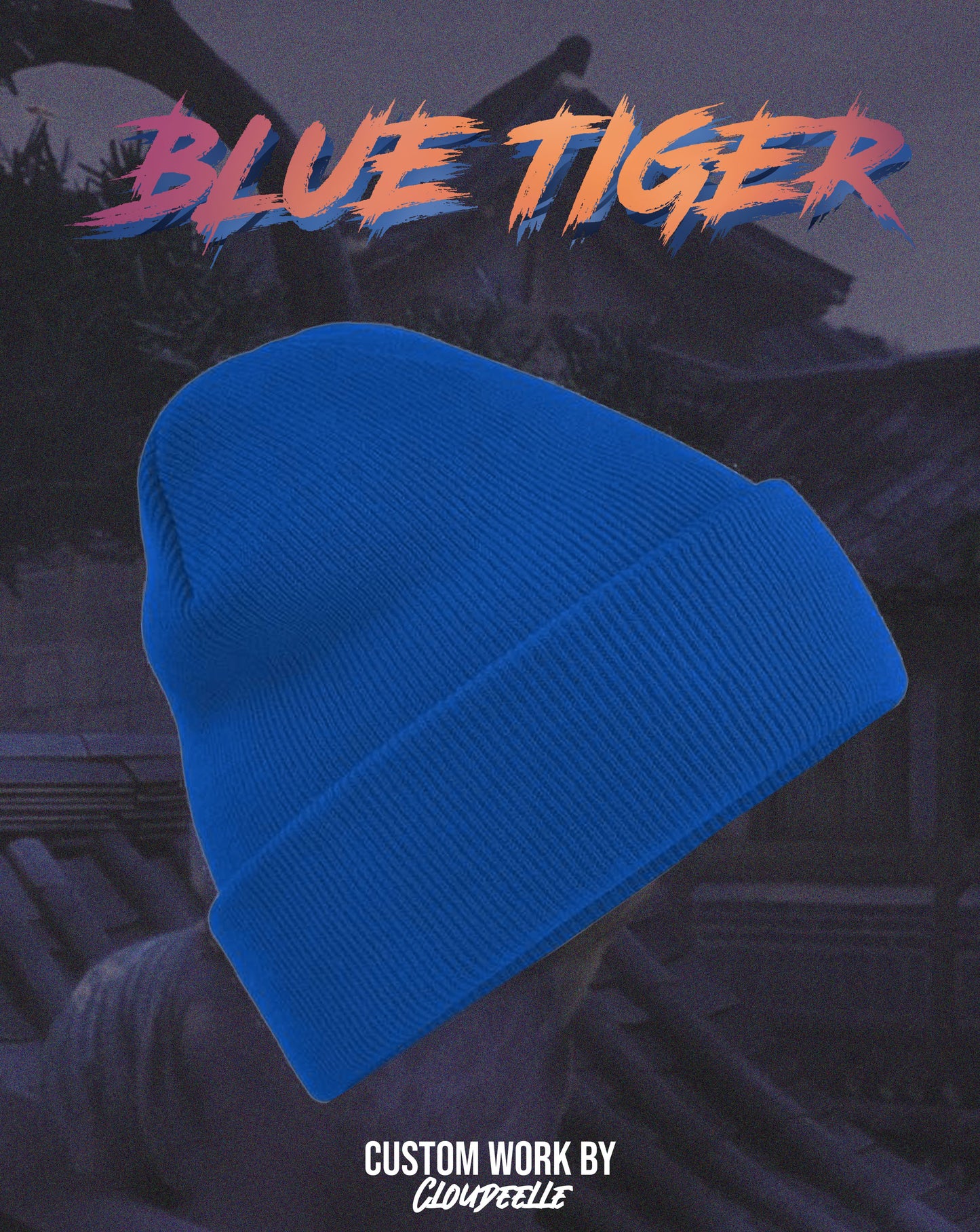 "Blue Tiger" - Beanie
