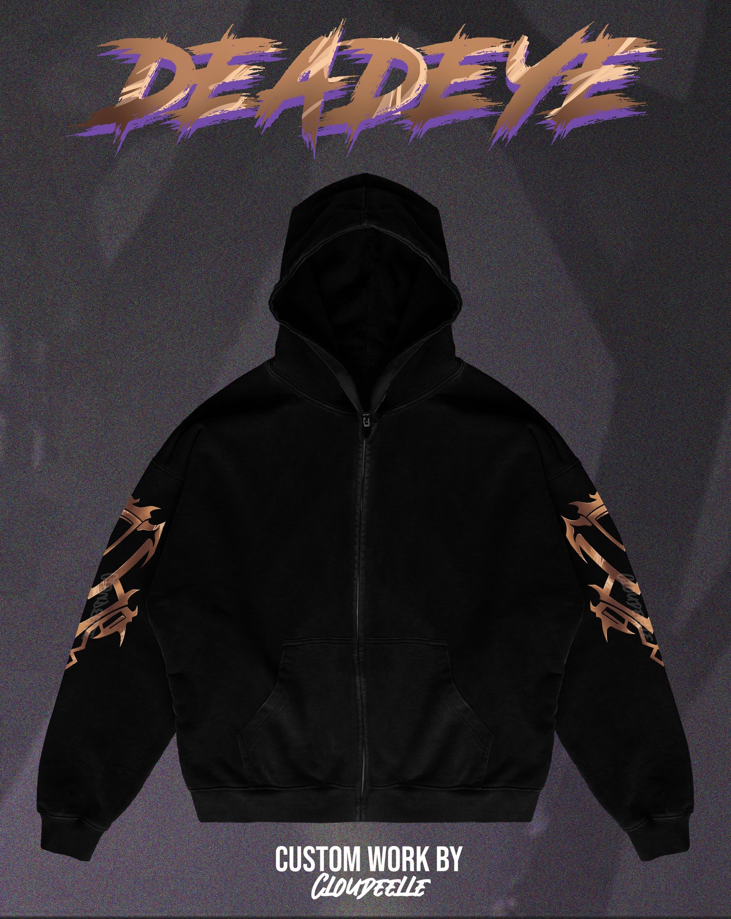 "Deadeye" - Oversized ZIP-UP Hoodie