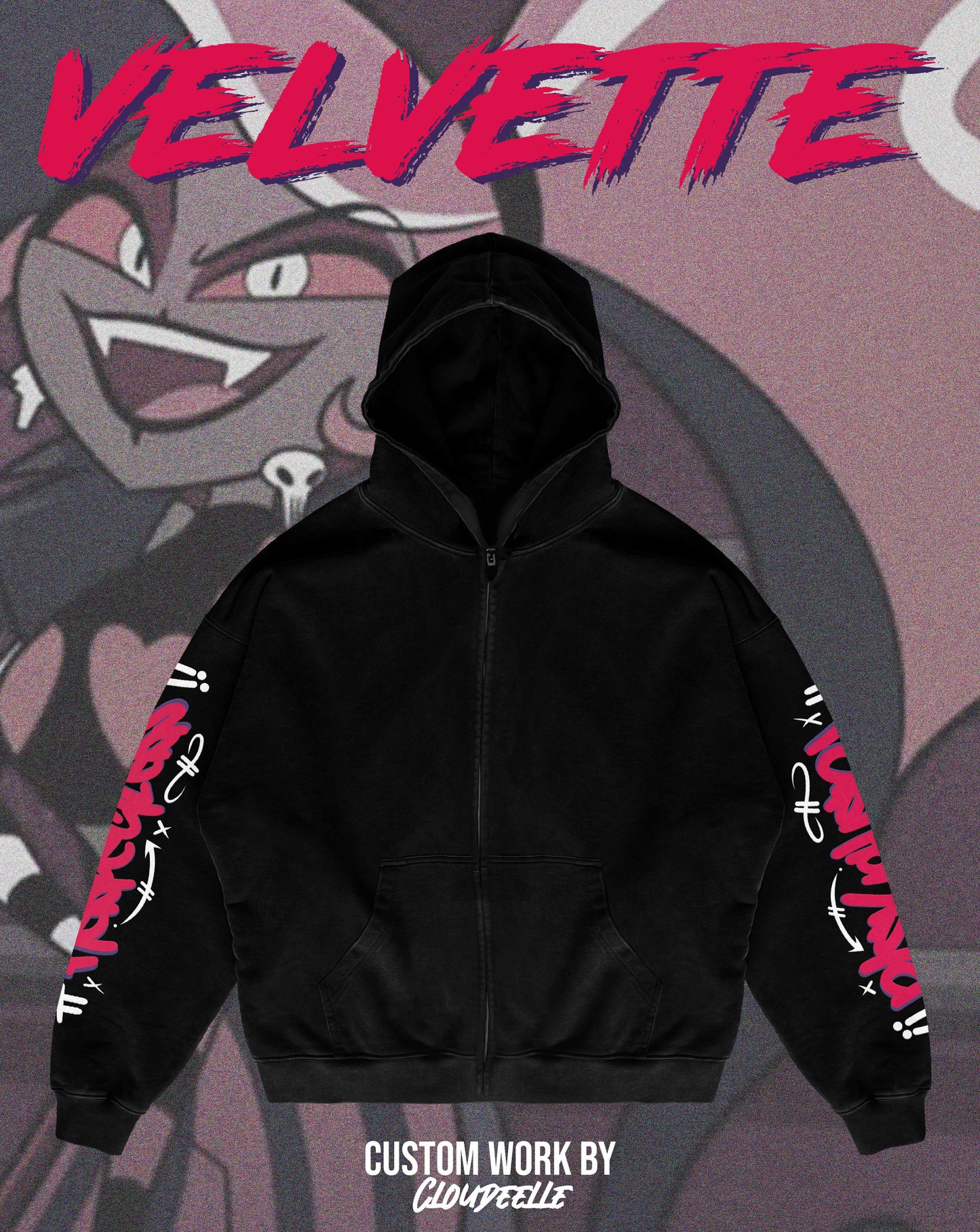 "Velvette" - Oversized ZIP-UP Hoodie