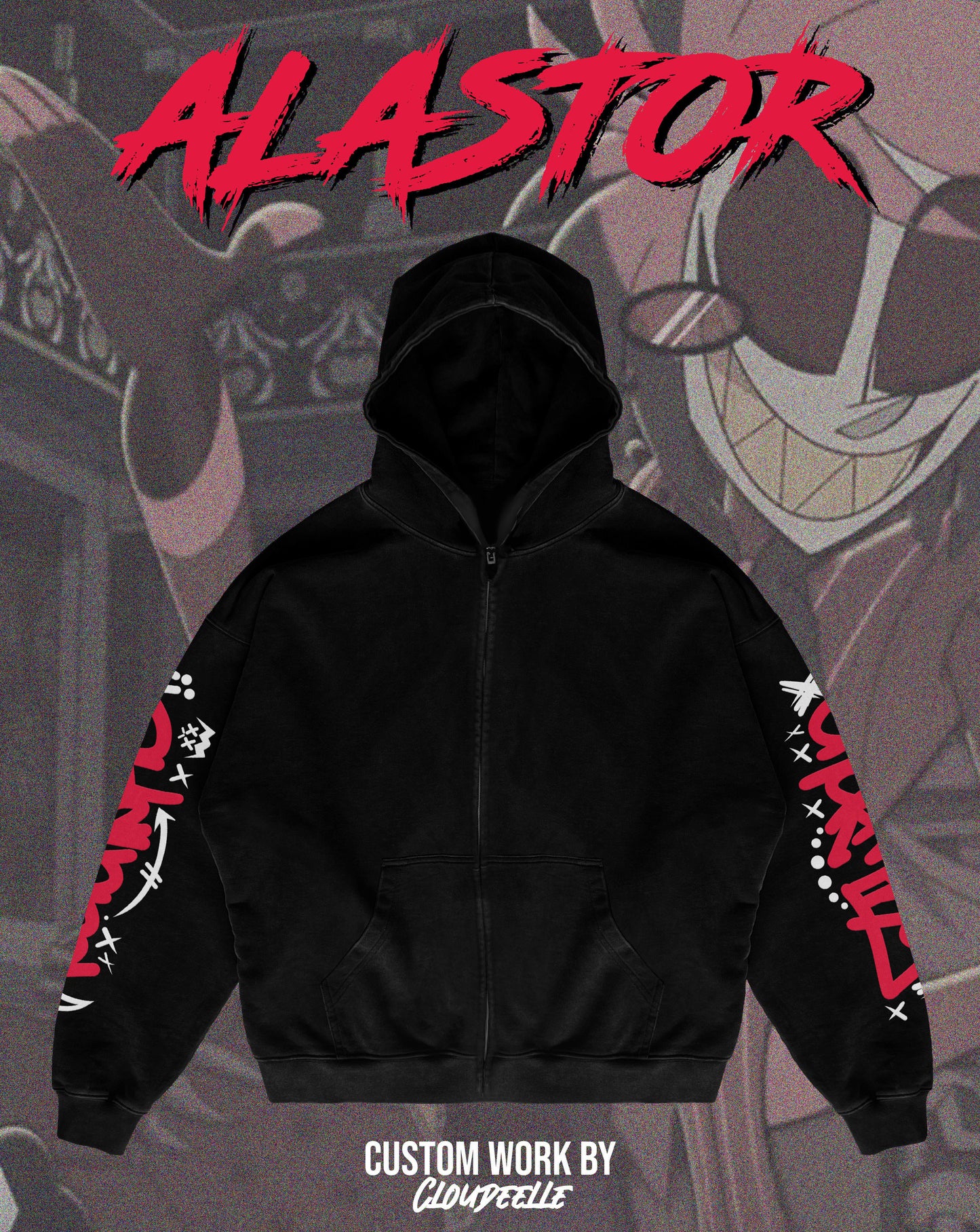 "Alastor" - Oversized ZIP-UP Hoodie
