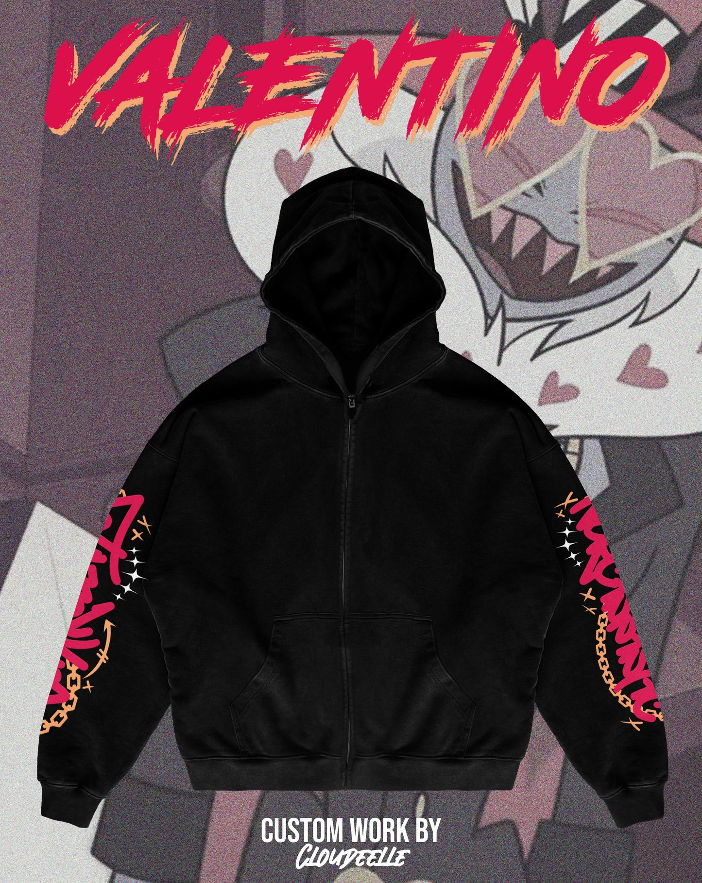 "Valentino" - Oversized ZIP-UP Hoodie