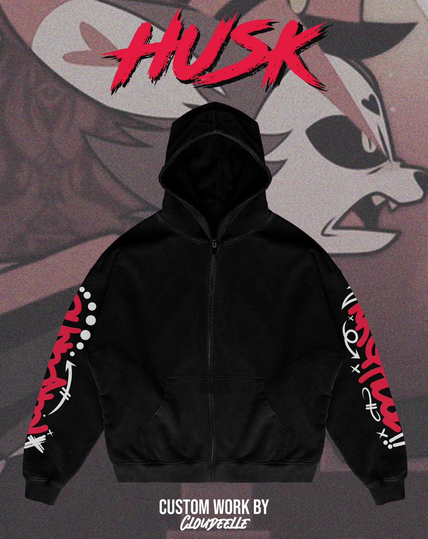 "Husk" - Oversized ZIP-UP Hoodie