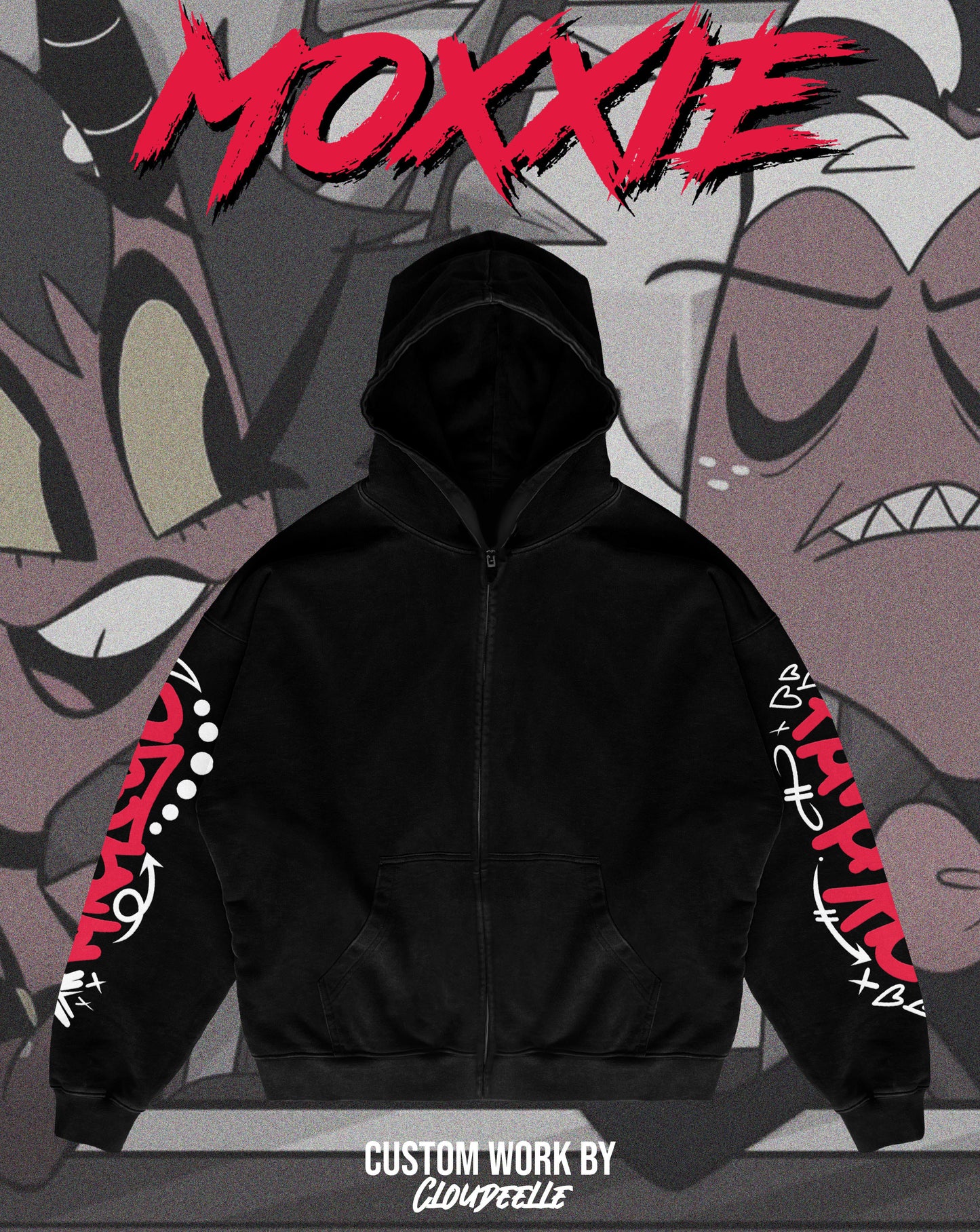 "Moxxie" - Oversized ZIP-UP Hoodie