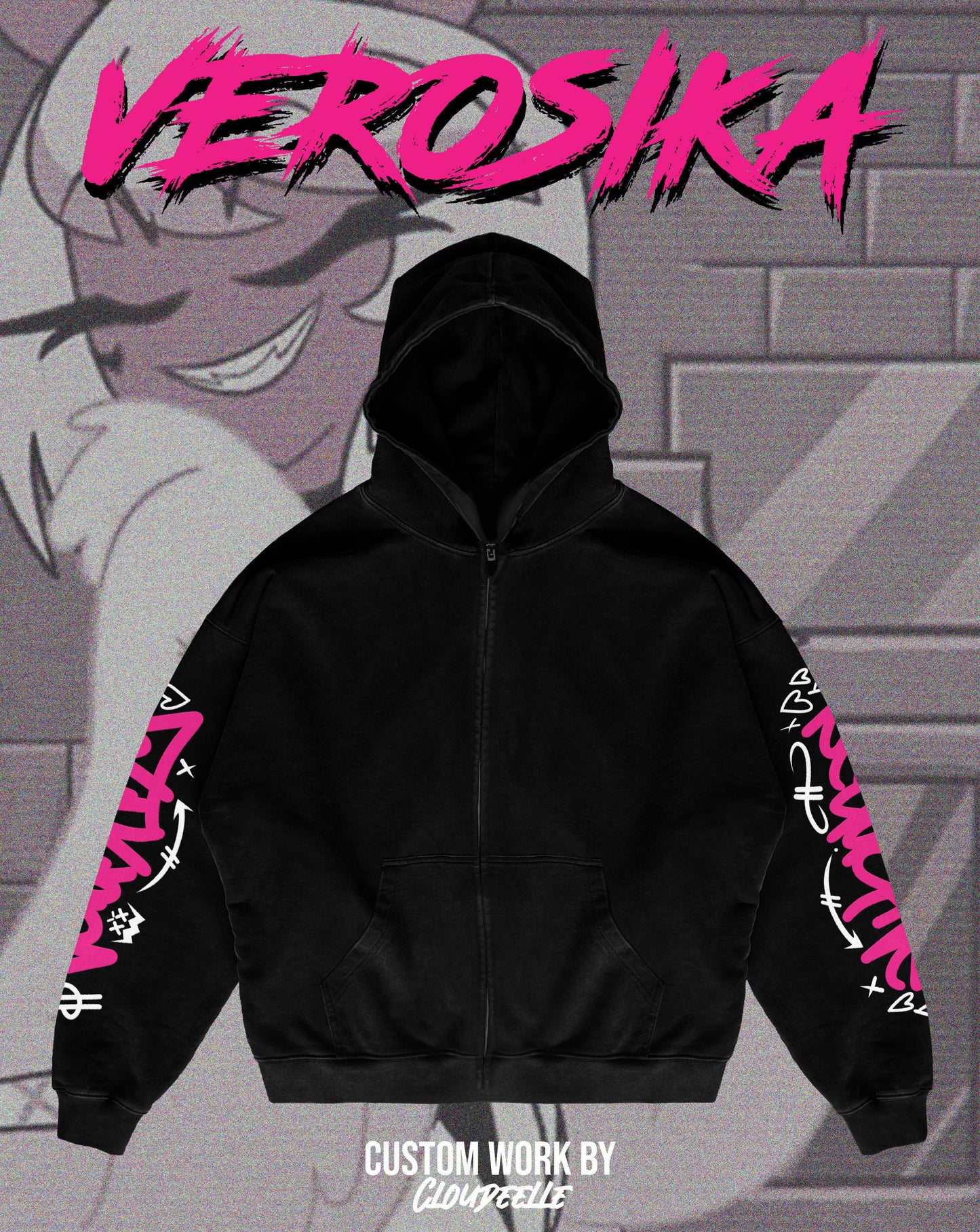 "Verosika" - Oversized ZIP-UP Hoodie