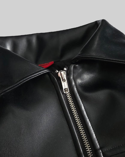 "NC Legend" - PU Leather Jacket (Ready To Ship)