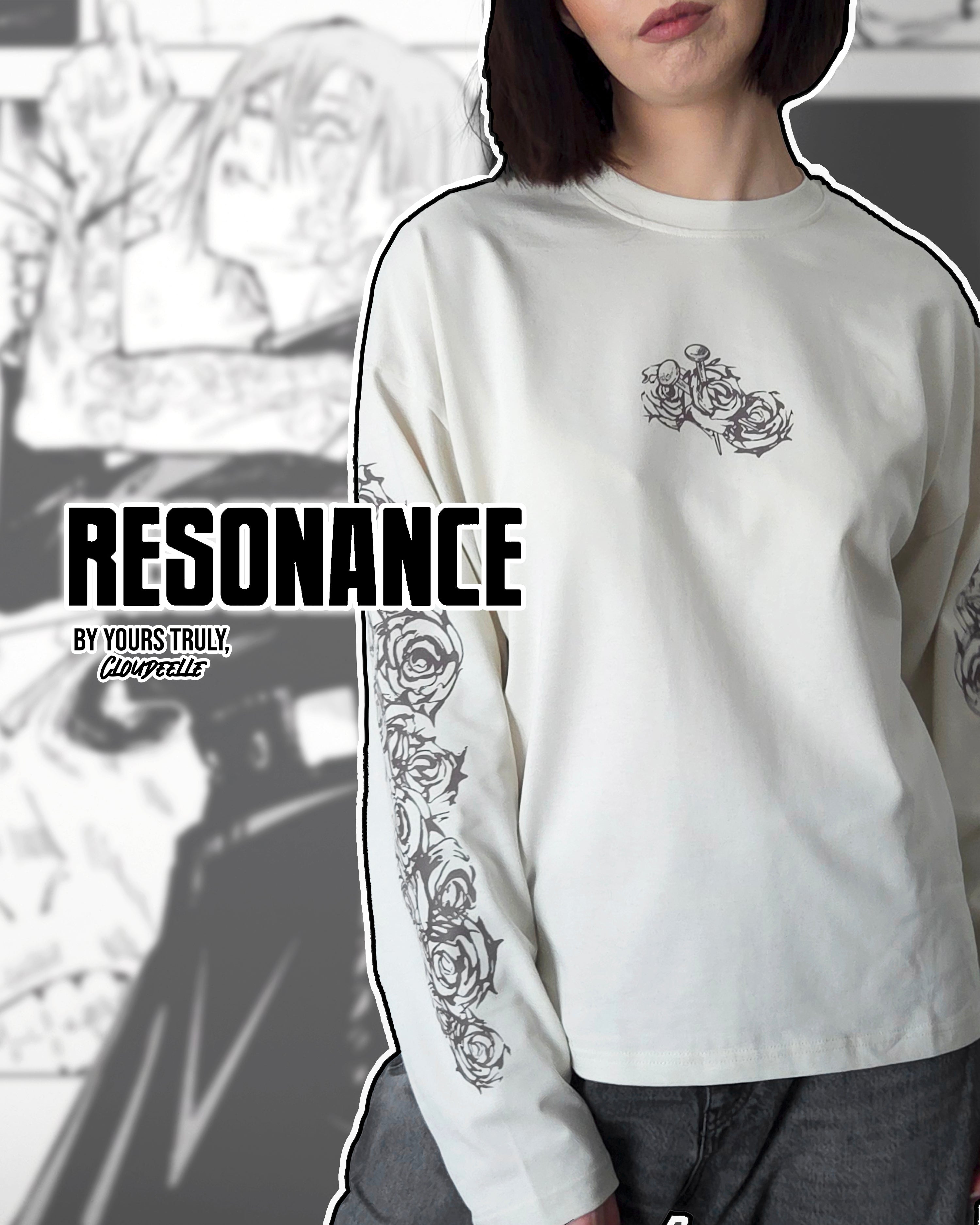 "Resonance" - Oversized Boxy LS Tee