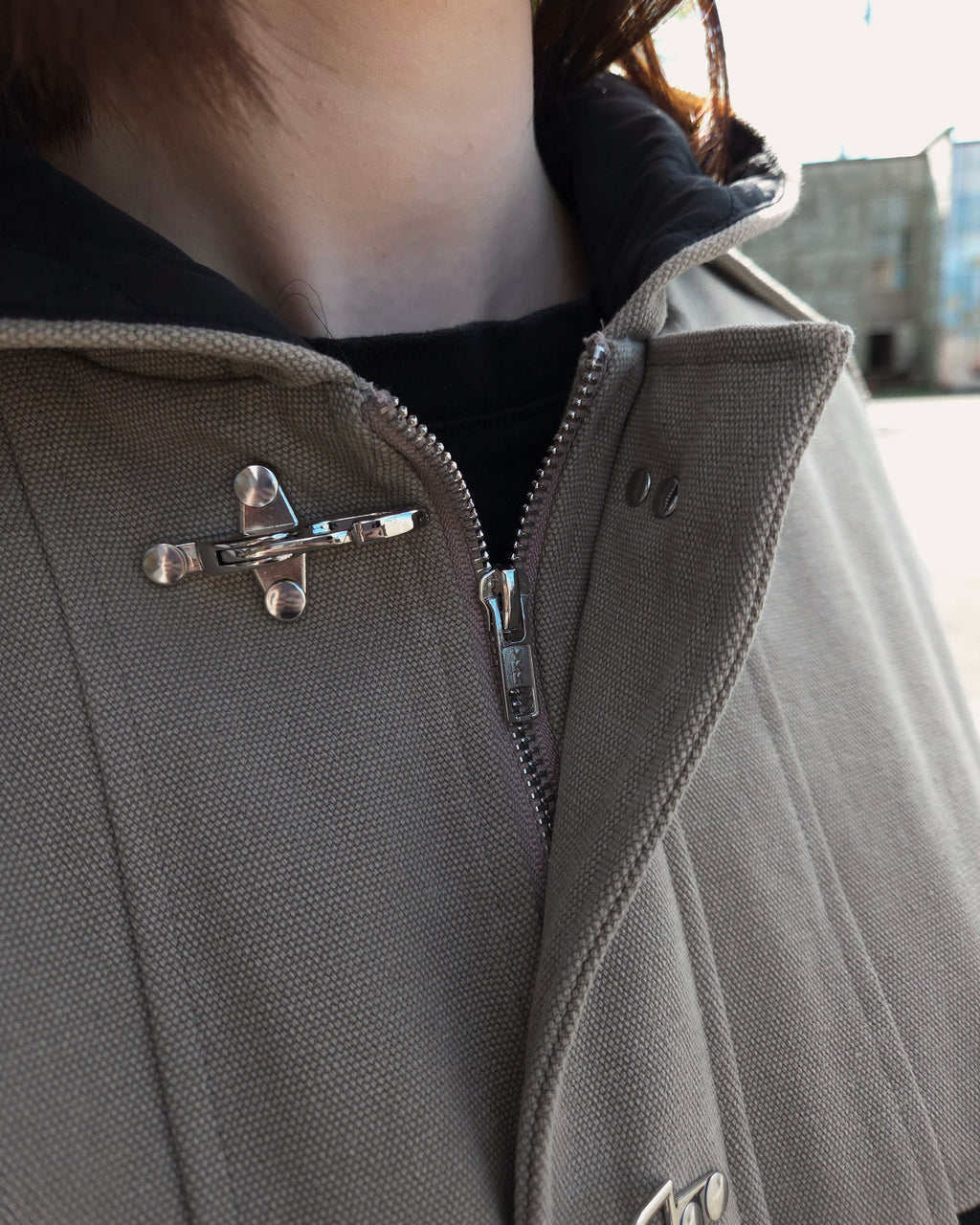 "The Cleaners" - Canvas Clasp Bomber Jacket