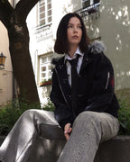 "The Ten Shadows" - Canvas Clasp Bomber Jacket