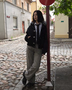 "The Ten Shadows" - Canvas Clasp Bomber Jacket