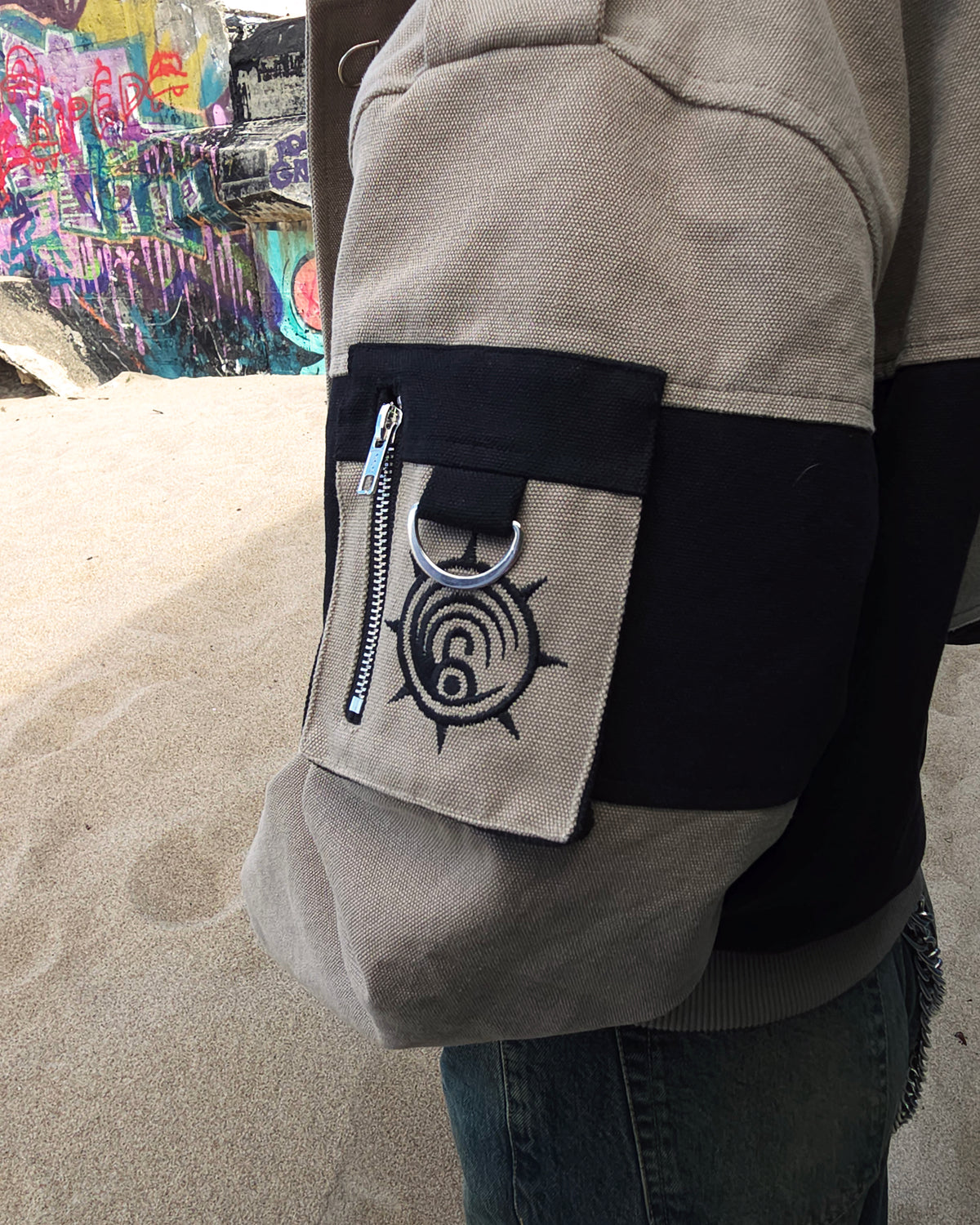 [DEFECTED] "The Cleaners" - Canvas Clasp Bomber Jacket (Ready To Ship)