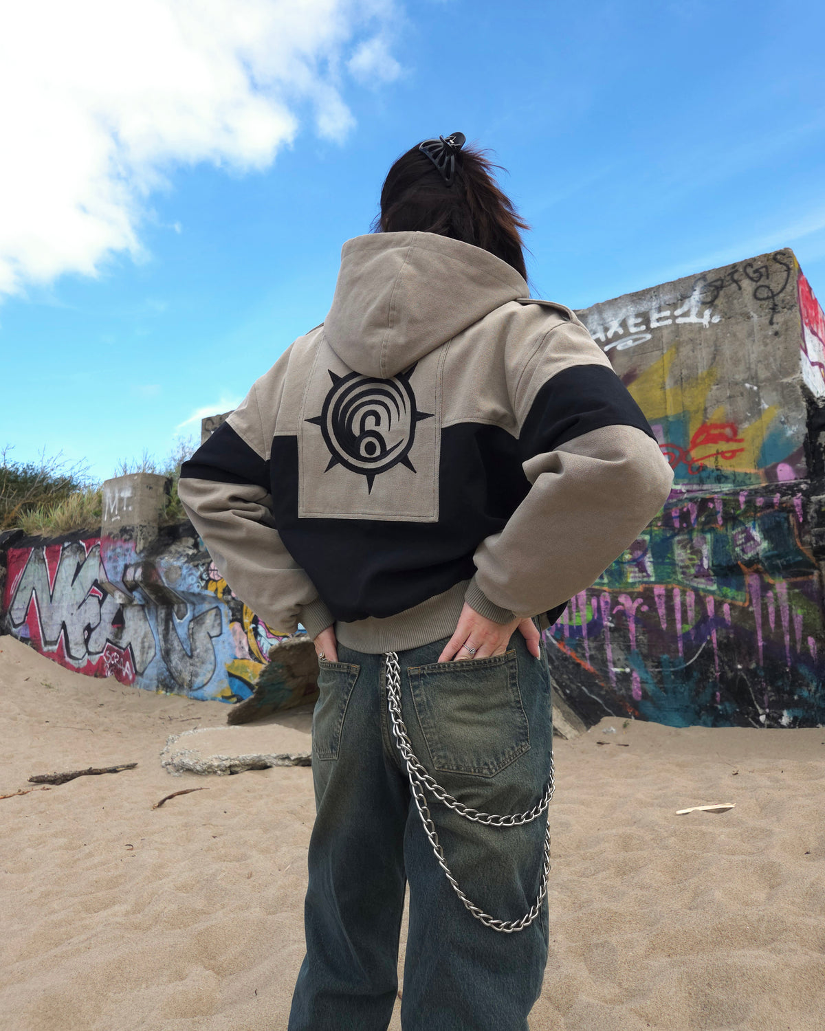 [DEFECTED] "The Cleaners" - Canvas Clasp Bomber Jacket (Ready To Ship)