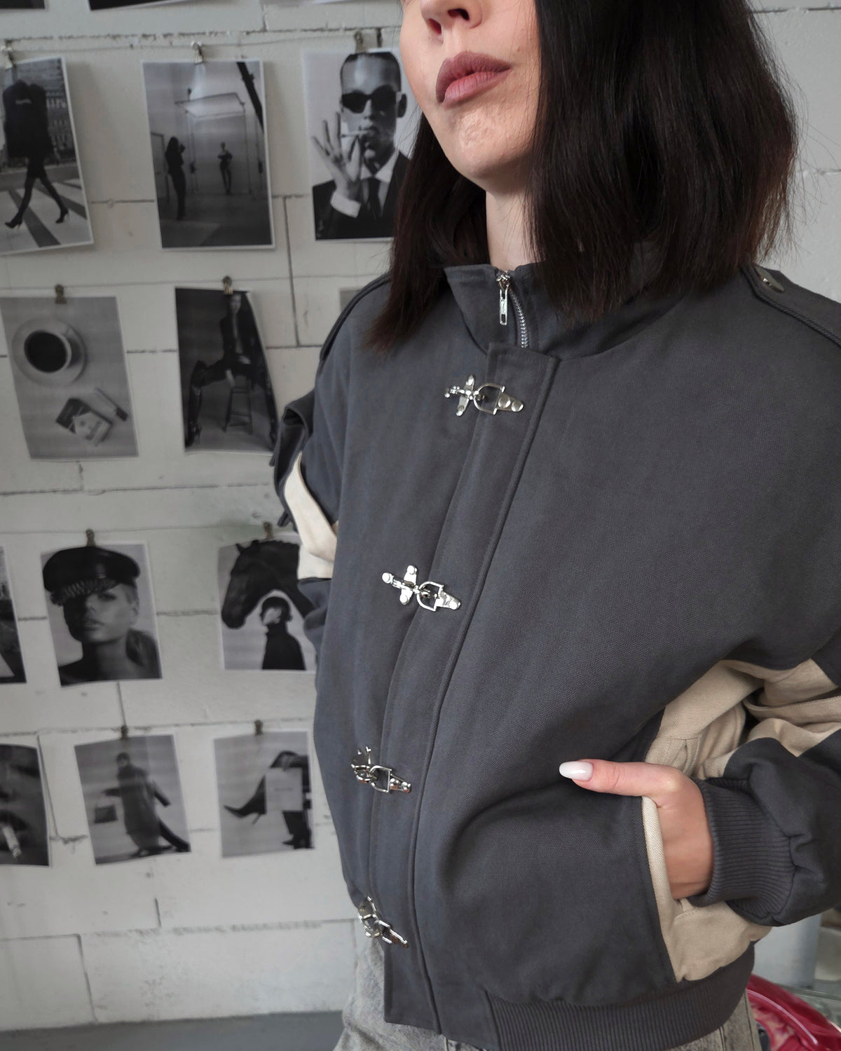 "The Raiders" - Canvas Clasp Bomber Jacket