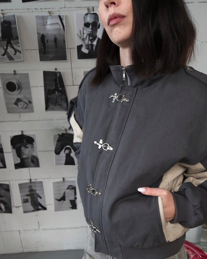 "The Raiders" - Canvas Clasp Bomber Jacket