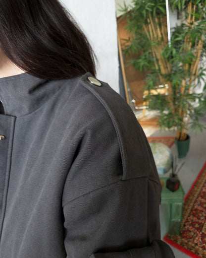 "The Raiders" - Canvas Clasp Bomber Jacket