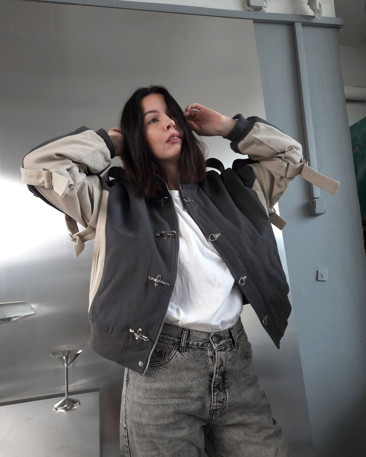 "The Raiders" - Canvas Clasp Bomber Jacket
