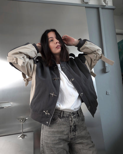 "The Raiders" - Canvas Clasp Bomber Jacket