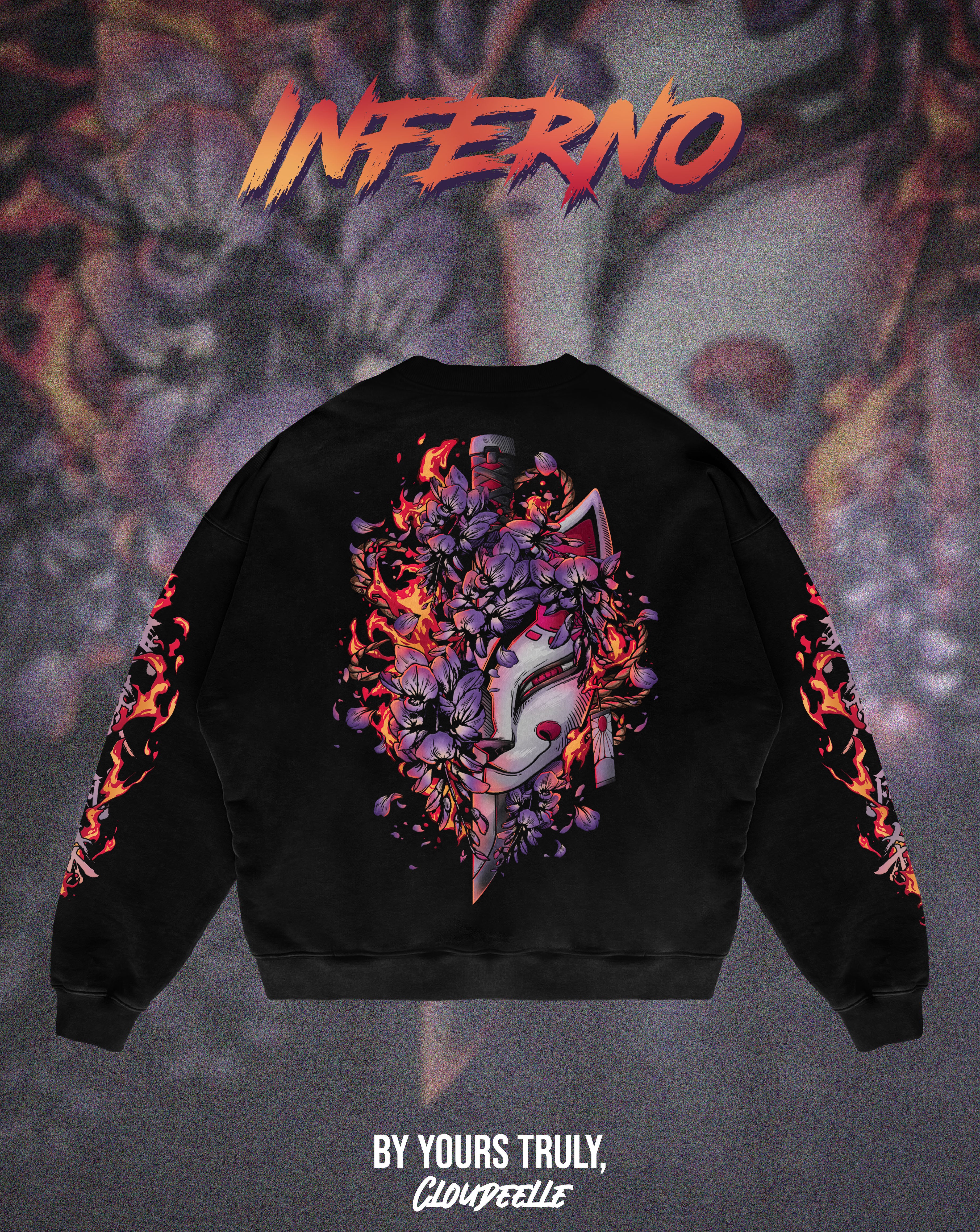 "Inferno" - Oversized Crewneck