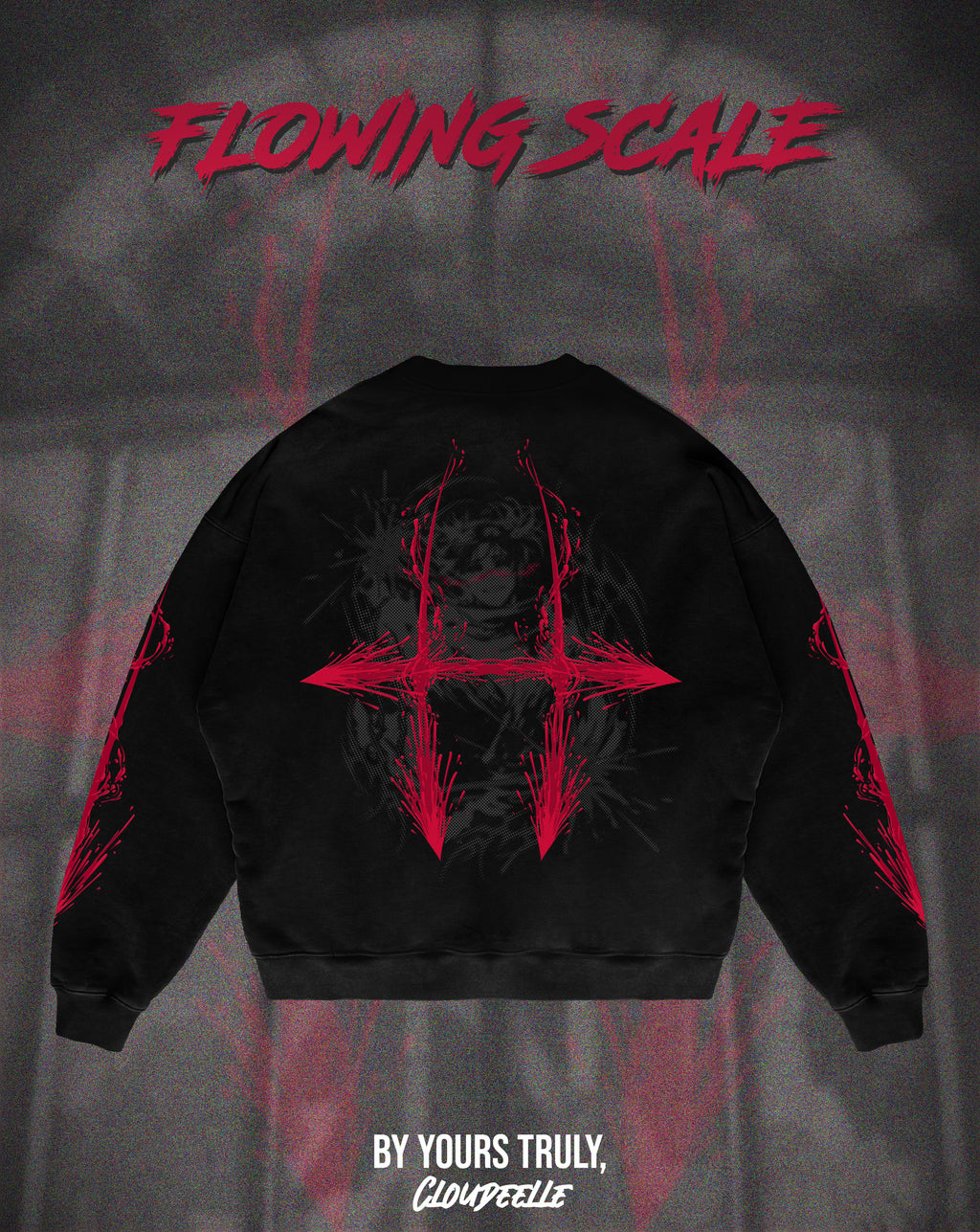 "Flowing Scale" - Oversized Crewneck