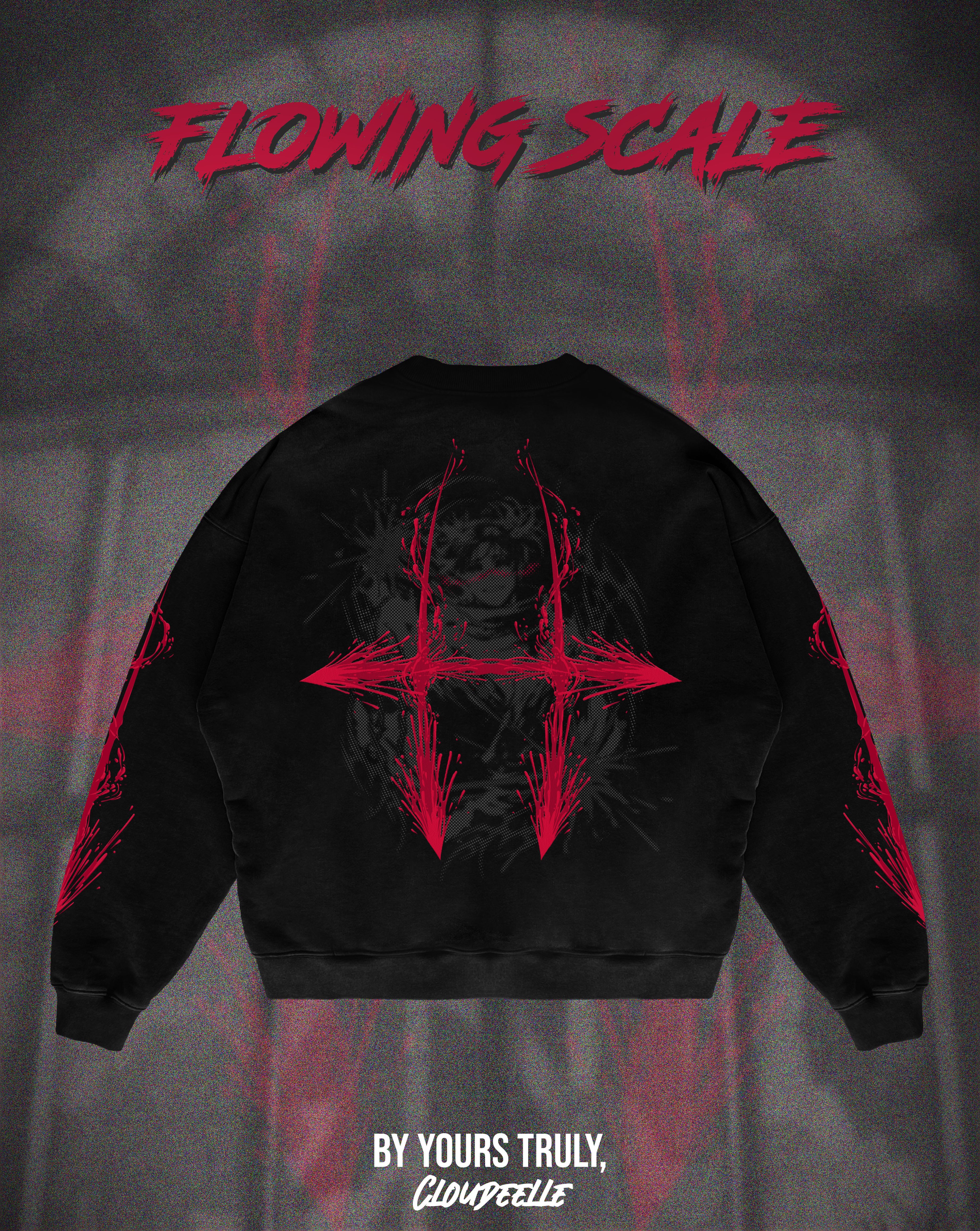 "Flowing Scale" - Oversized Crewneck