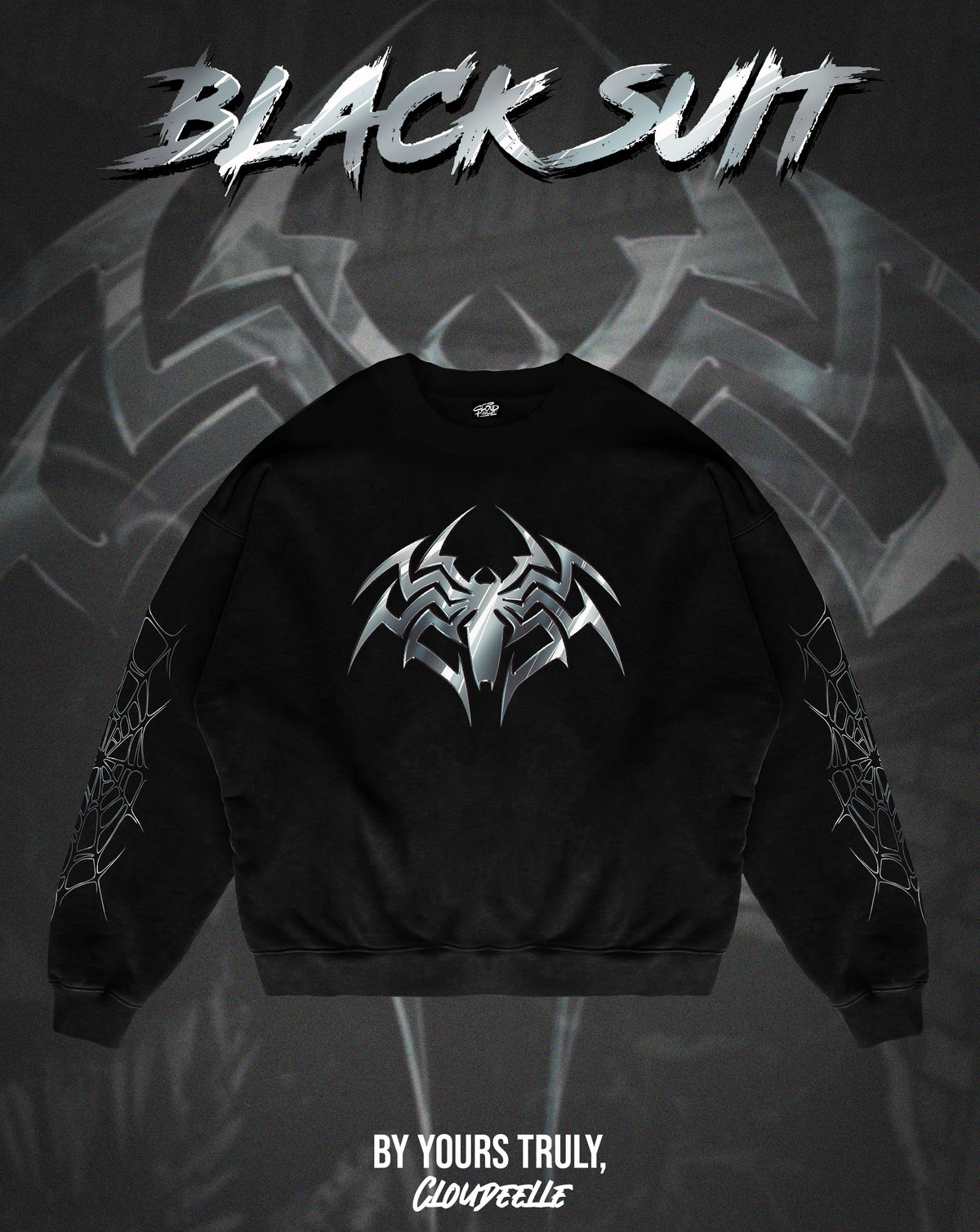 "Black Suit" - Oversized Crewneck