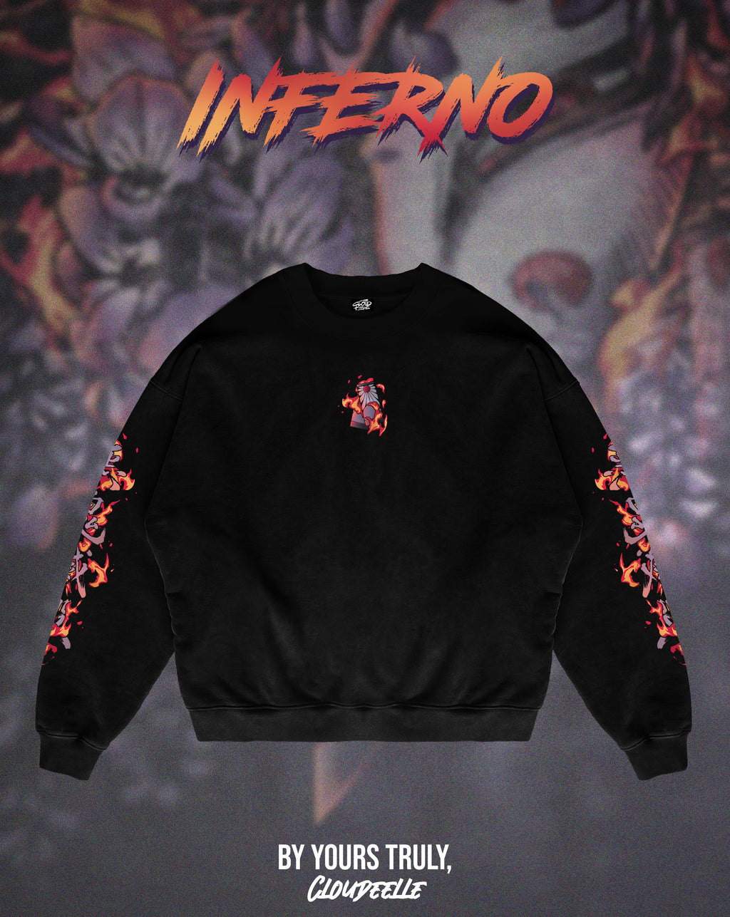 "Inferno" - Oversized Crewneck