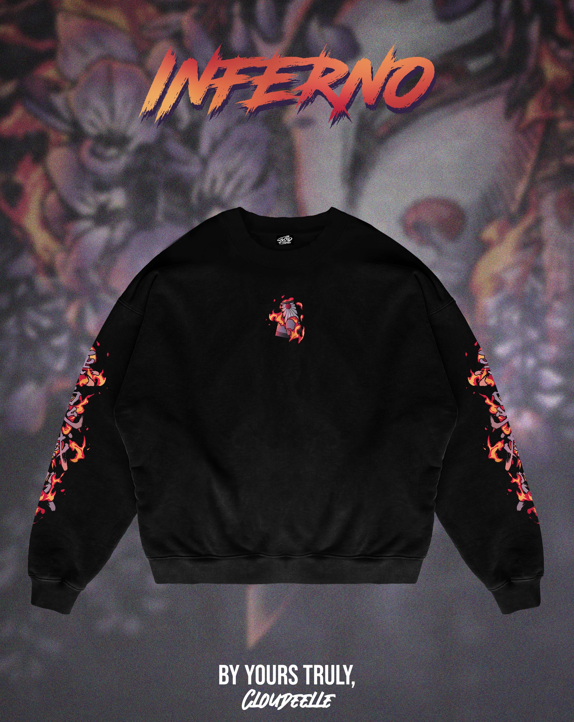 "Inferno" - Oversized Crewneck