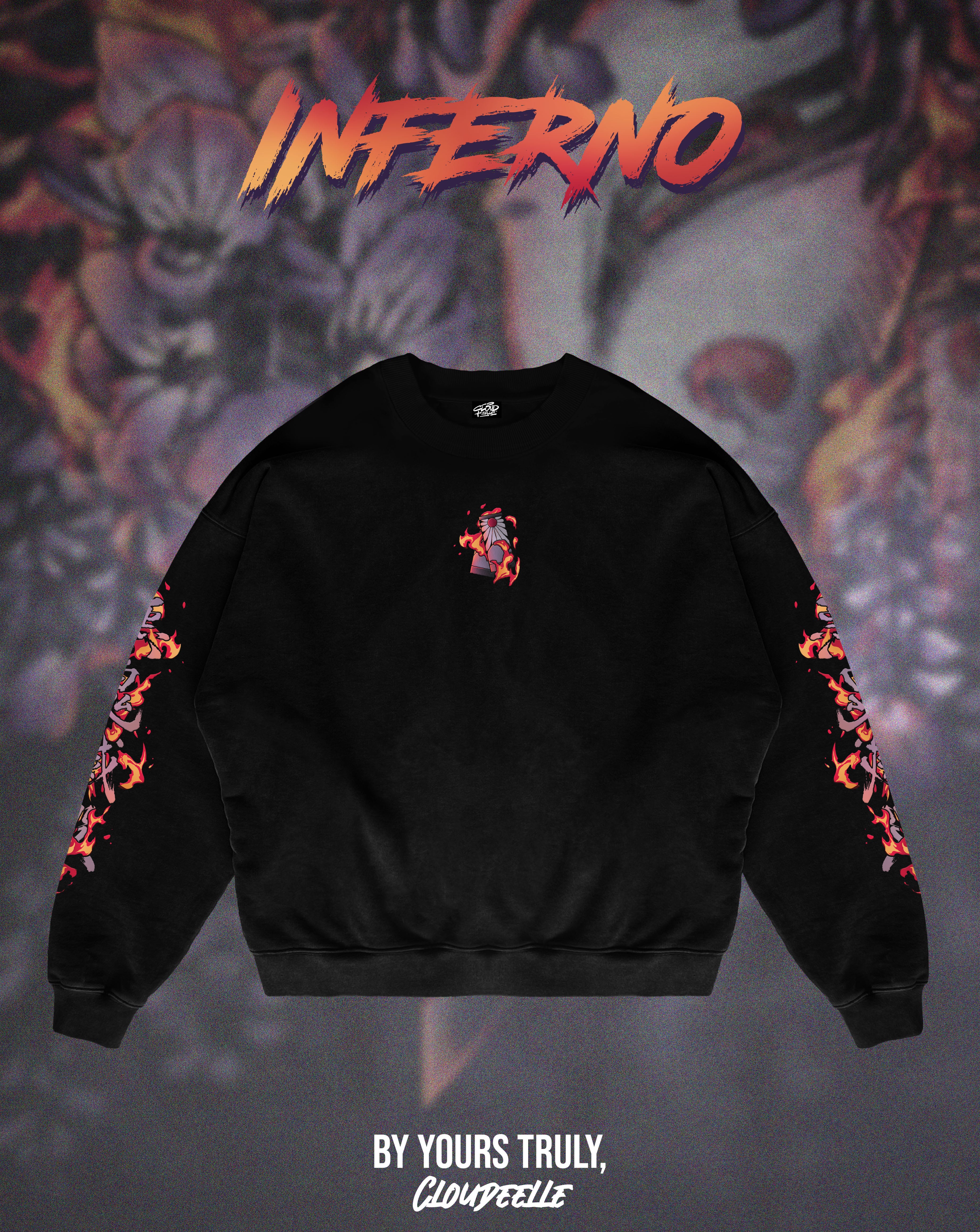 "Inferno" - Oversized Crewneck