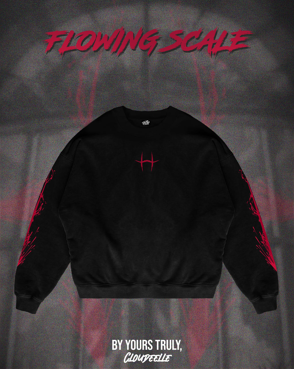 "Flowing Scale" - Oversized Crewneck