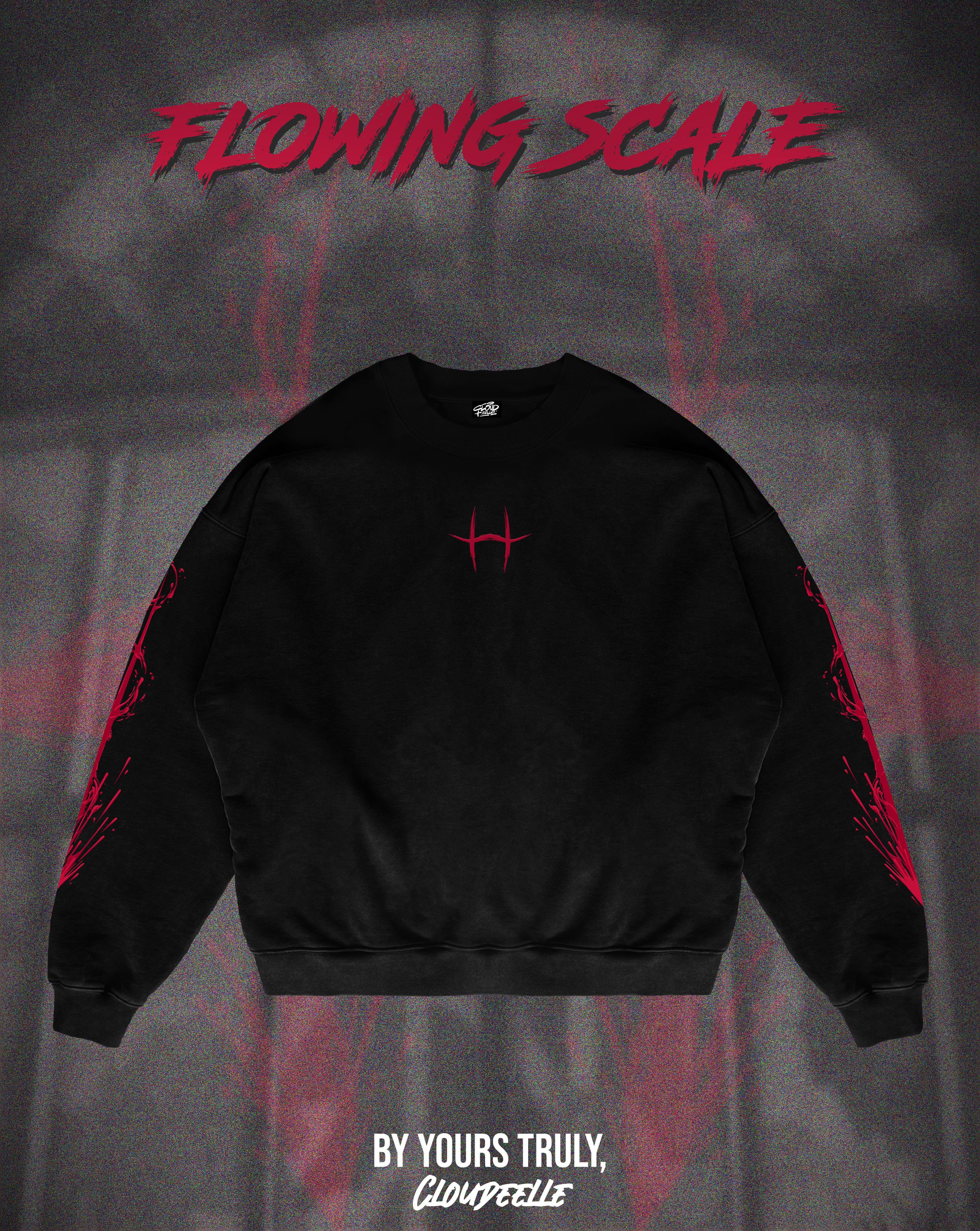 "Flowing Scale" - Oversized Crewneck