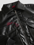 [IMPERFECT] "NC Legend" - PU Leather Jacket (Ready To Ship)