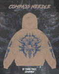 "Compass Needle" - Oversized Hoodie (Blue Version)