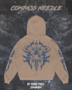 "Compass Needle" - Oversized Hoodie (Blue Version)