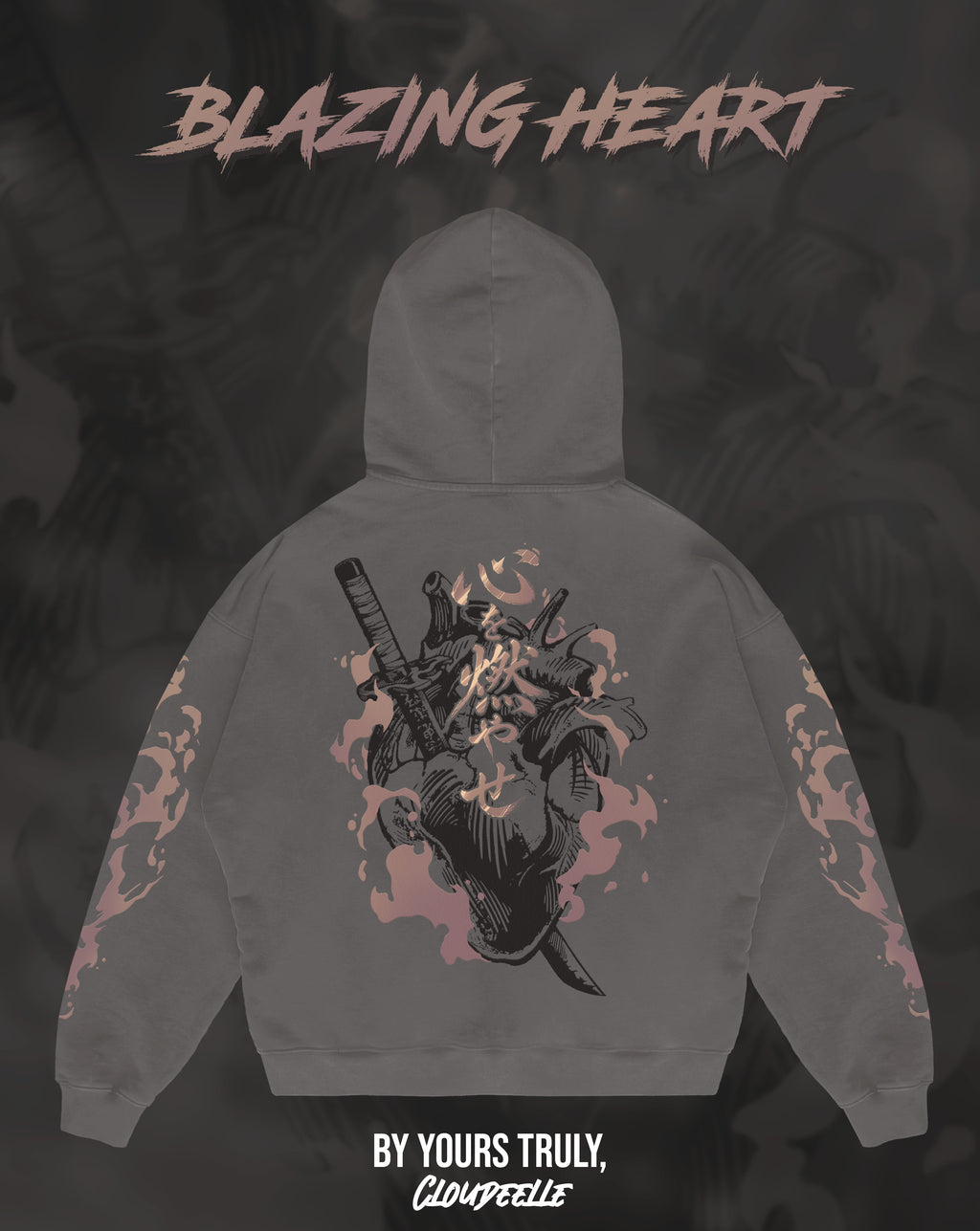 "Blazing Heart" - Oversized Hoodie
