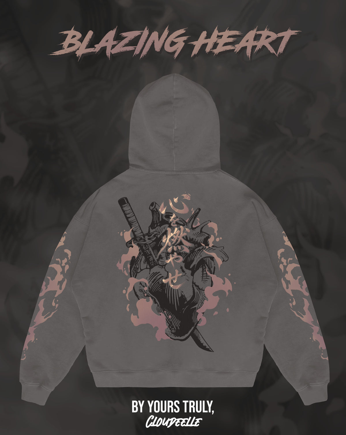 "Blazing Heart" - Oversized Hoodie