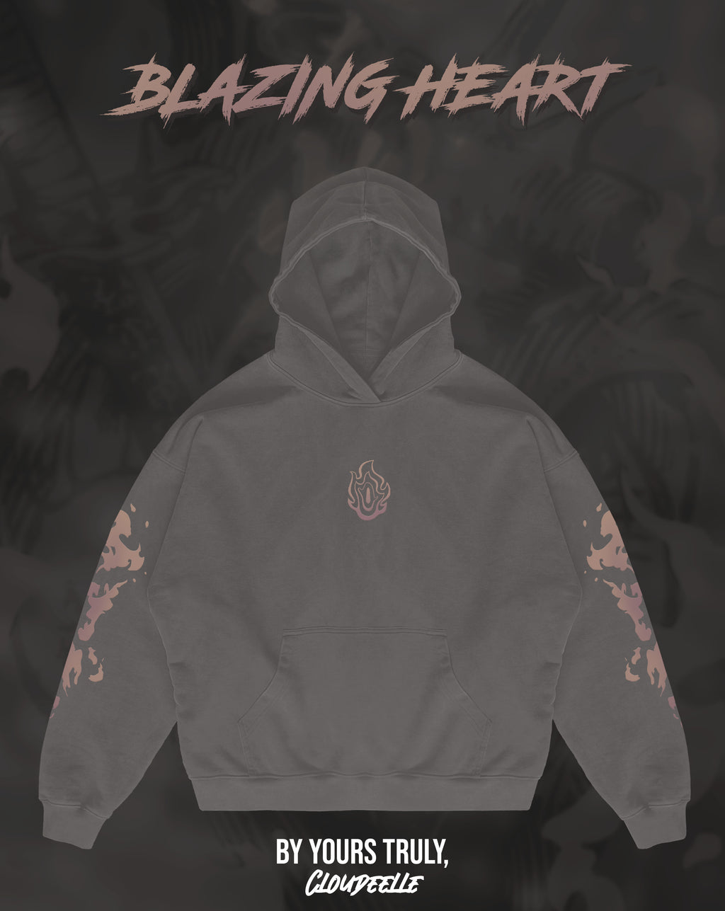 "Blazing Heart" - Oversized Hoodie