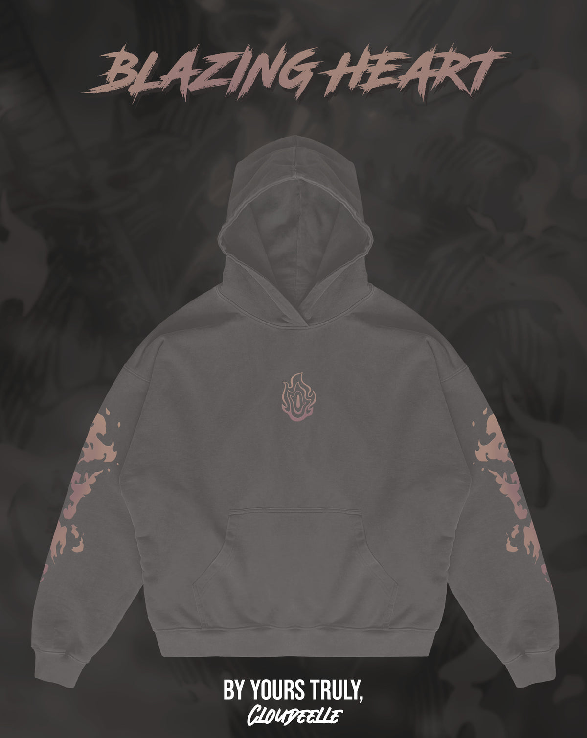 "Blazing Heart" - Oversized Hoodie