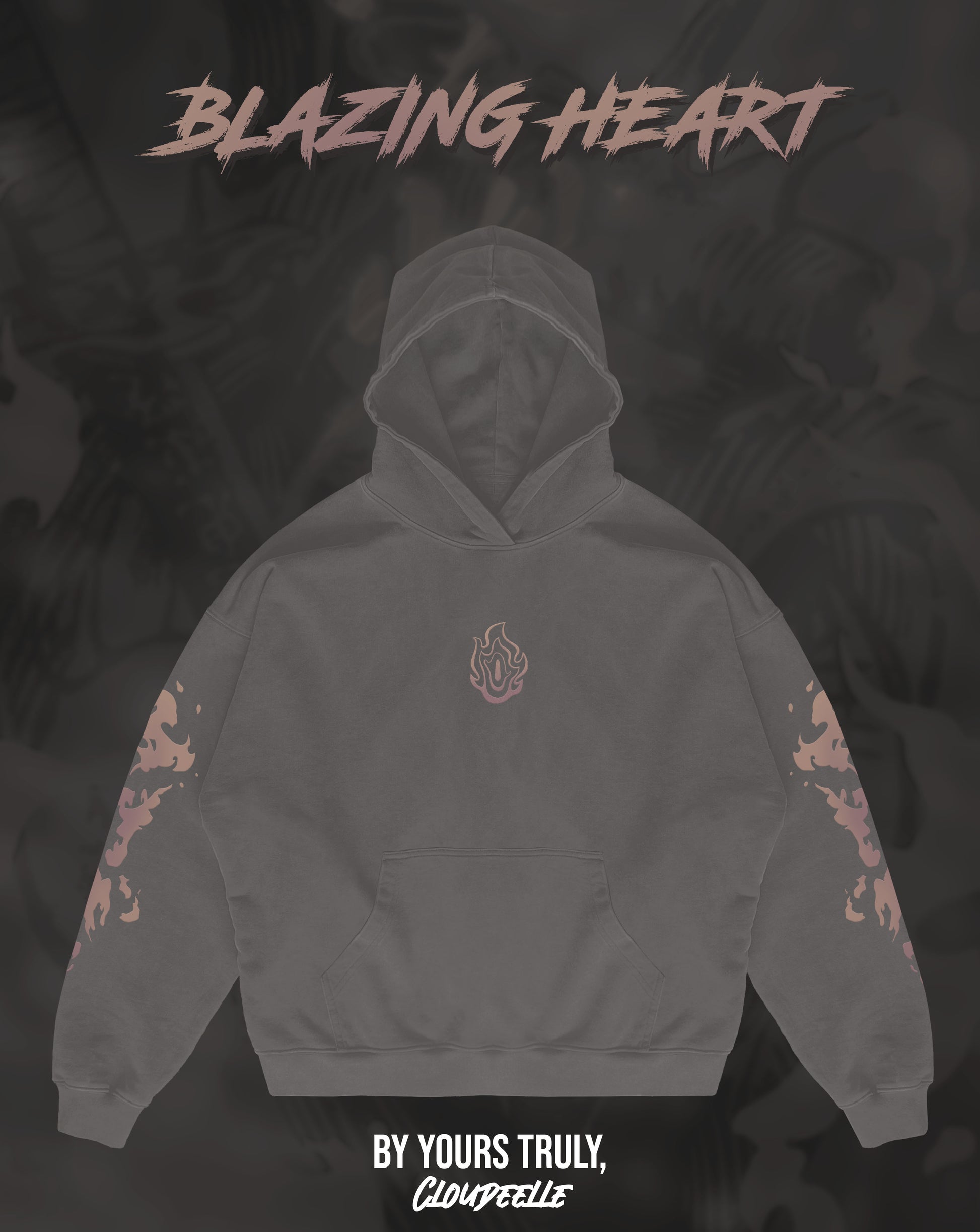 "Blazing Heart" - Oversized Hoodie