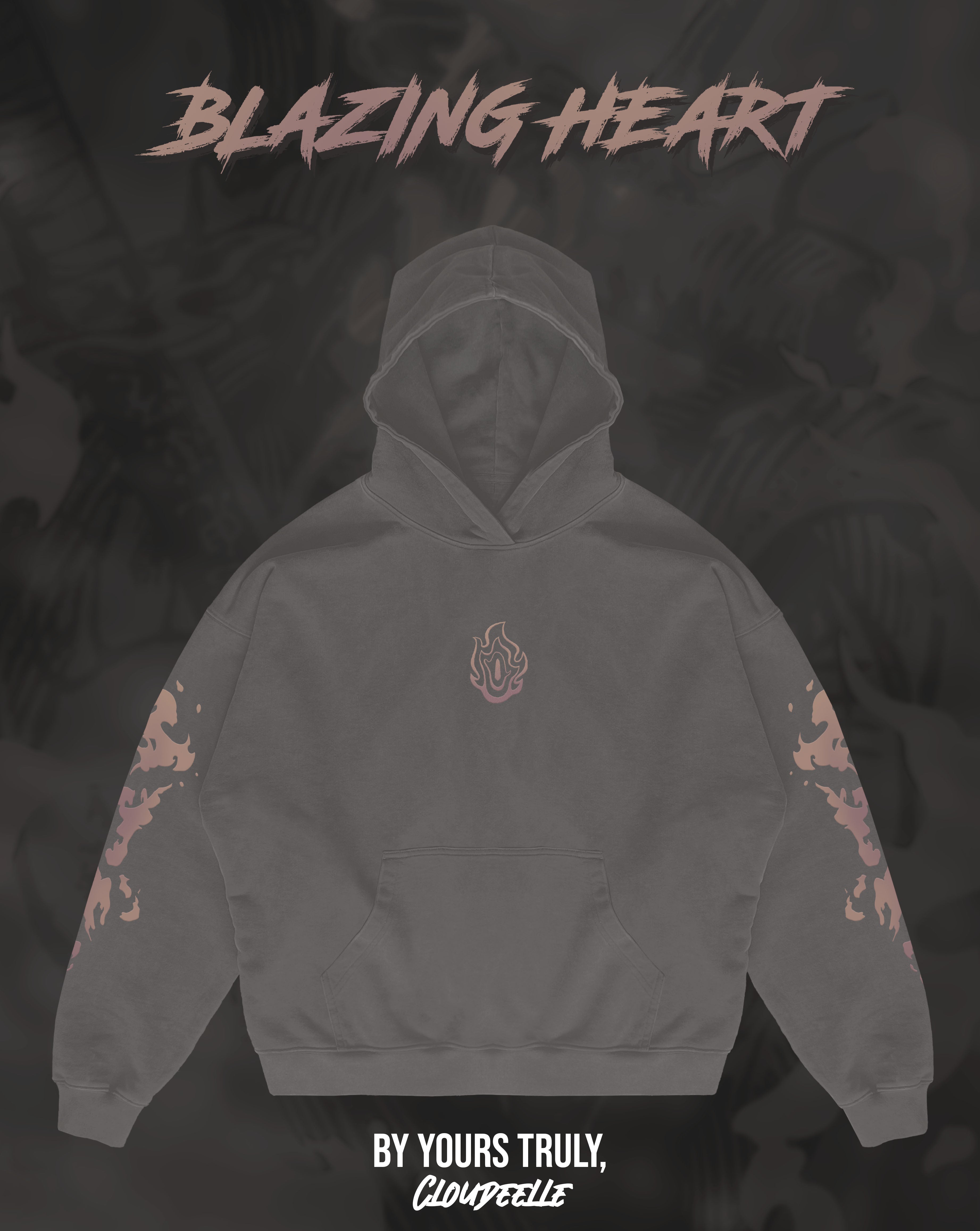 "Blazing Heart" - Oversized Hoodie