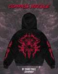 "Compass Needle" - Oversized Hoodie (Red Version)