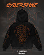 "Cyberspine" - Oversized Hoodie (Orange Version)