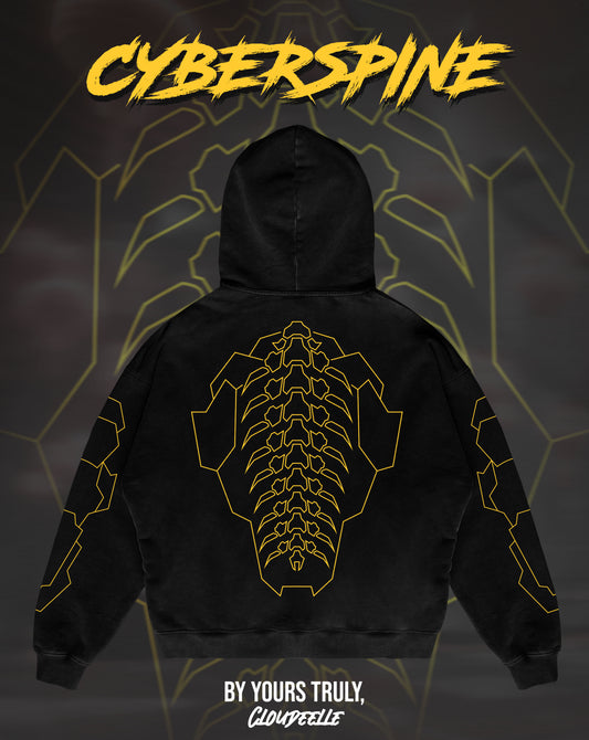 "Cyberspine" - Oversized Hoodie (Yellow Version)